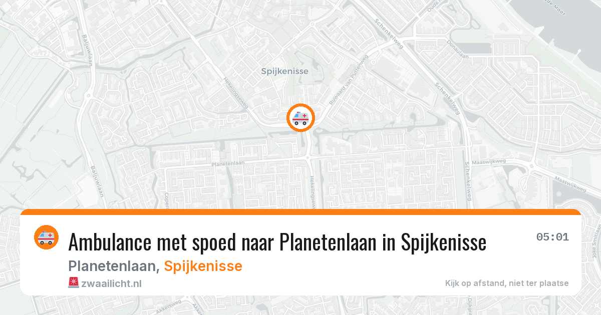 Ambulance met spoed naar Planetenlaan in Spijkenisse — 26 jul 2026