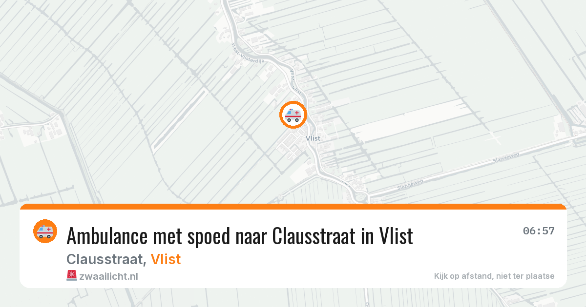 Ambulance met spoed naar Clausstraat in Vlist — 19 jun 2026
