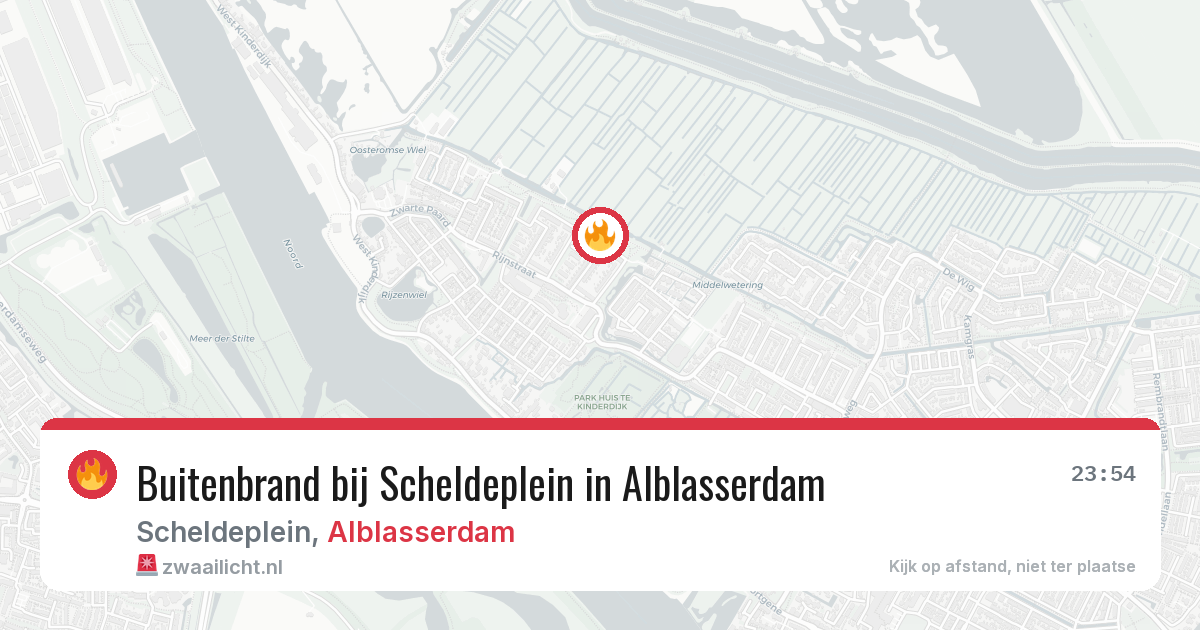 Buitenbrand bij Scheldeplein in Alblasserdam — 17 mrt 2026