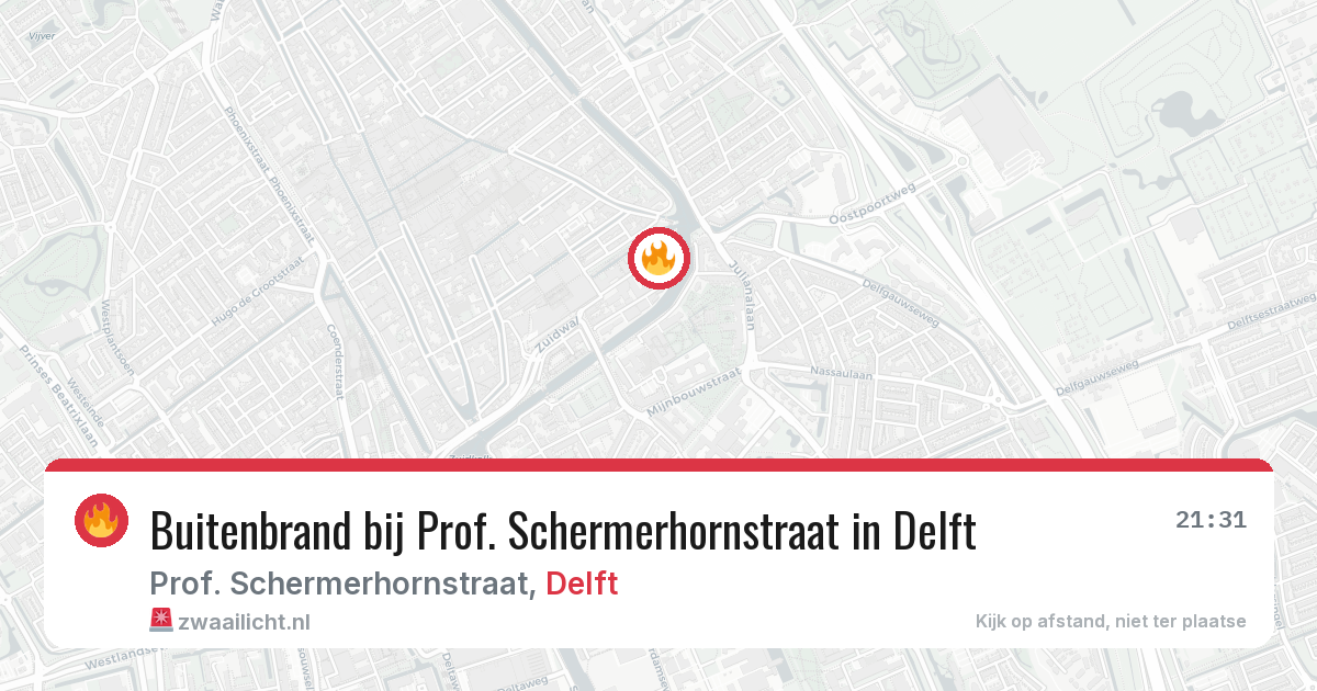 Buitenbrand bij Prof. Schermerhornstraat in Delft — 11 jul 2026