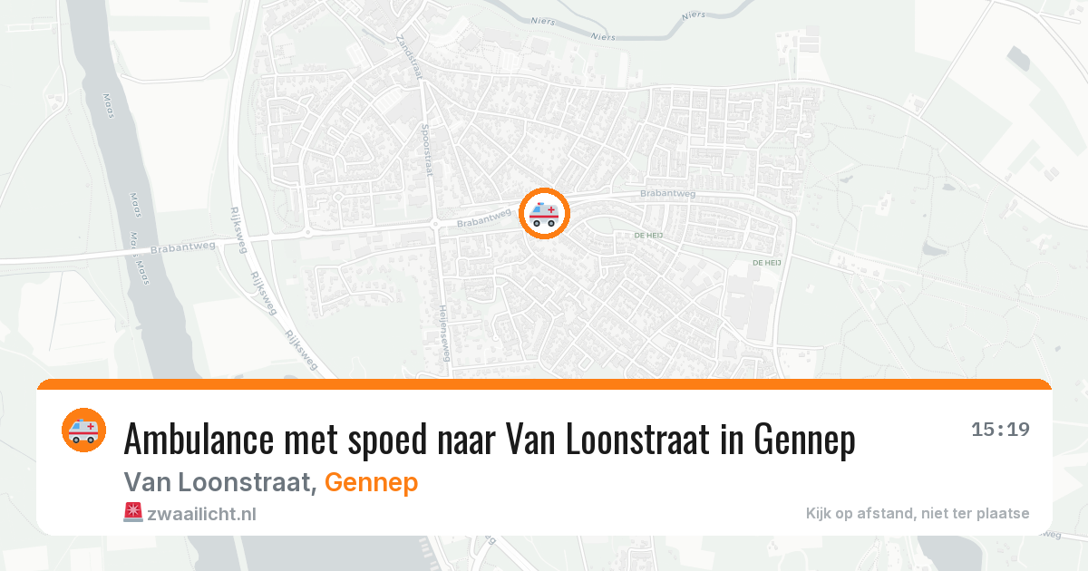 Ambulance met spoed naar Van Loonstraat in Gennep — 24 mei 2026