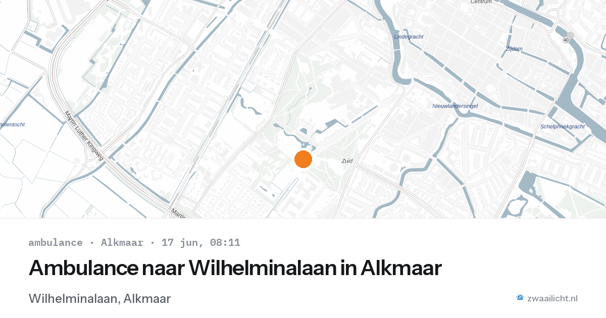 Ambulance naar Wilhelminalaan in Alkmaar — 17 jun 2026