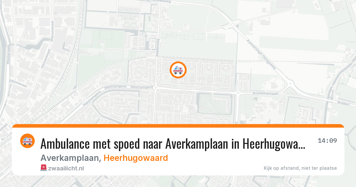 Ambulance met spoed naar Averkamplaan in Heerhugowaard — 24 mei 2026