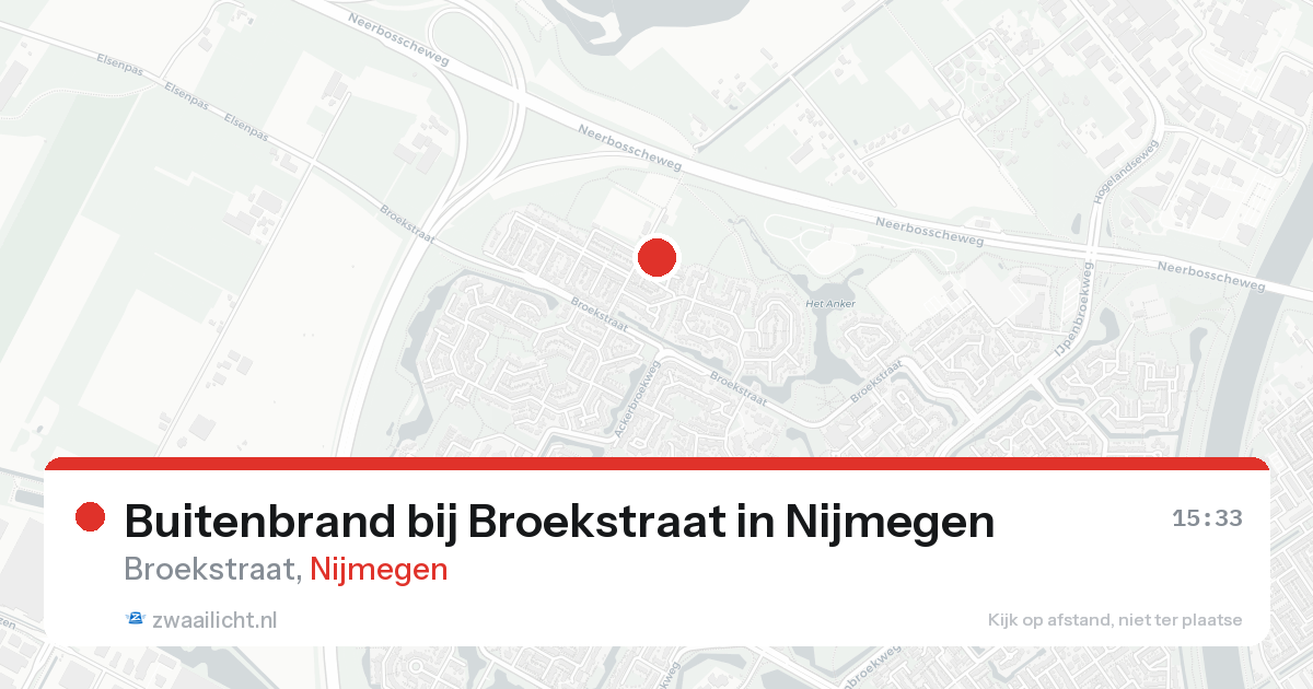 Buitenbrand bij Broekstraat in Nijmegen — 23 aug 2026