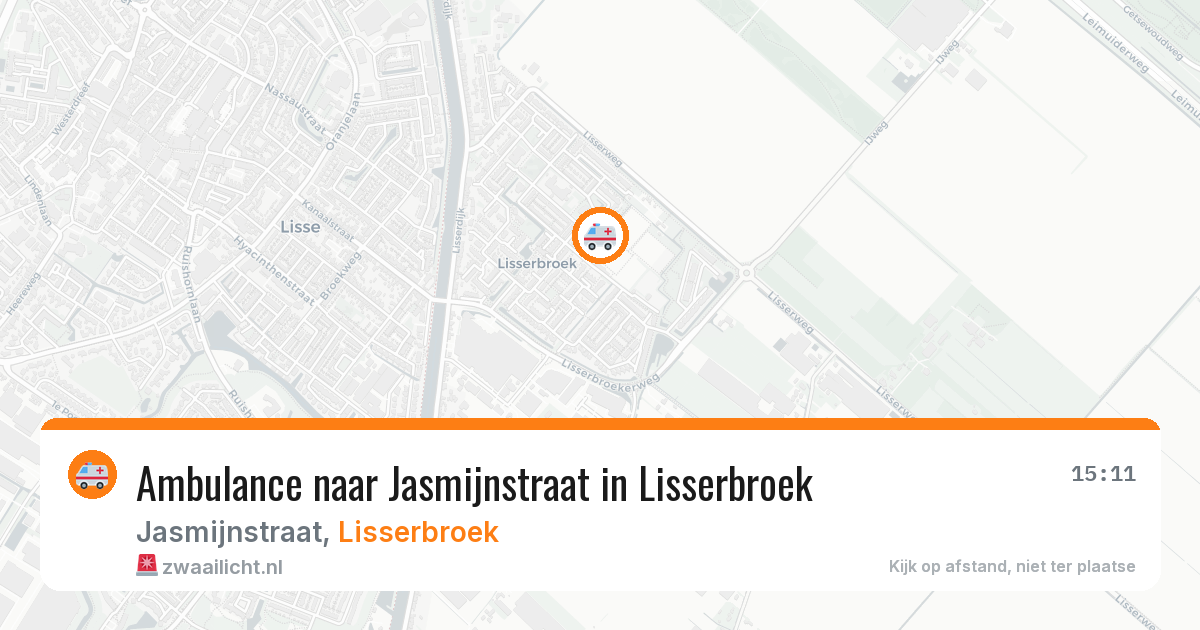 Ambulance naar Jasmijnstraat in Lisserbroek — 5 jun 2026