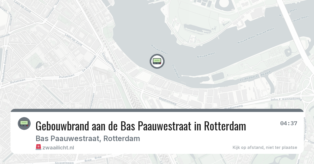 Gebouwbrand aan de Bas Paauwestraat in Rotterdam — 27 jun 2026