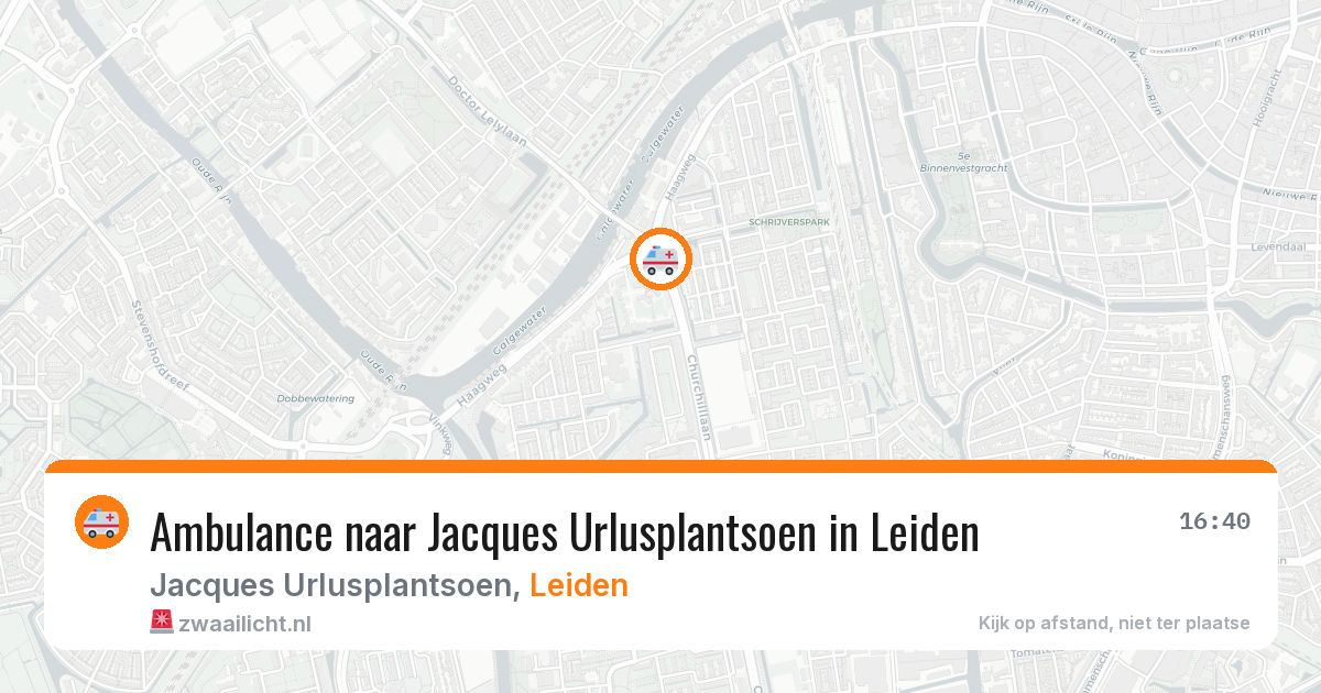 Ambulance naar Jacques Urlusplantsoen in Leiden — 21 mei 2026