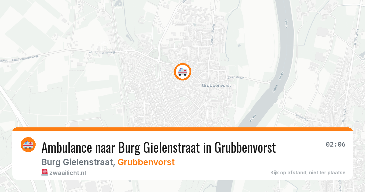 Ambulance naar Burg Gielenstraat in Grubbenvorst — 21 jun 2026
