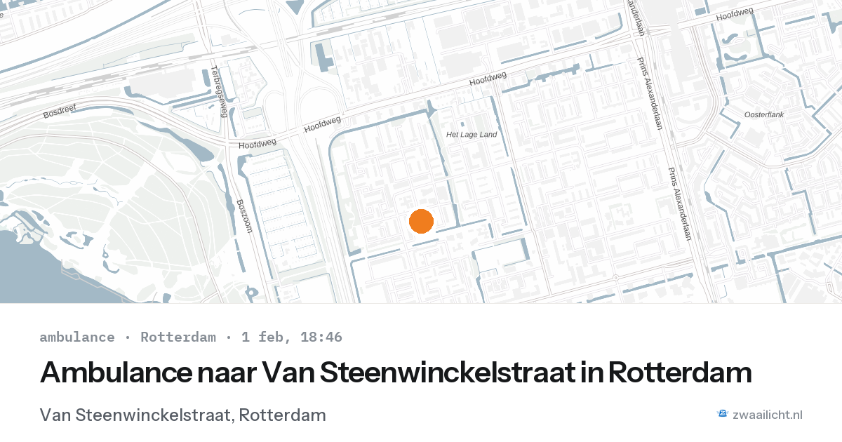 Ambulance naar Van Steenwinckelstraat in Rotterdam — 1 feb 2026