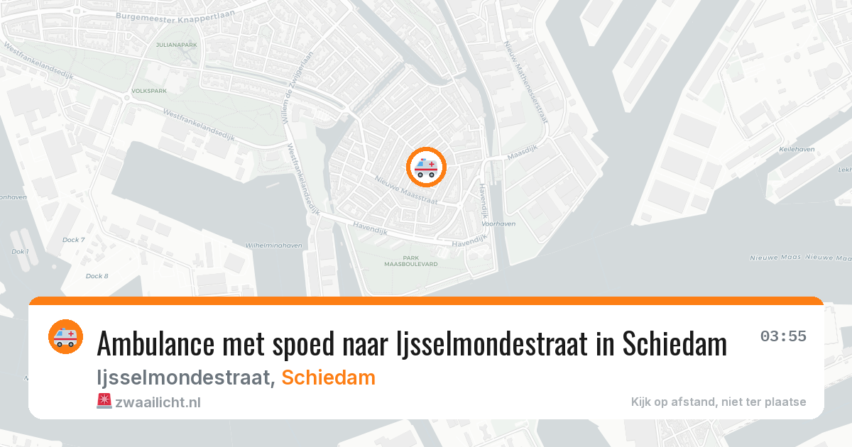 Ambulance met spoed naar Ijsselmondestraat in Schiedam — 9 feb 2026
