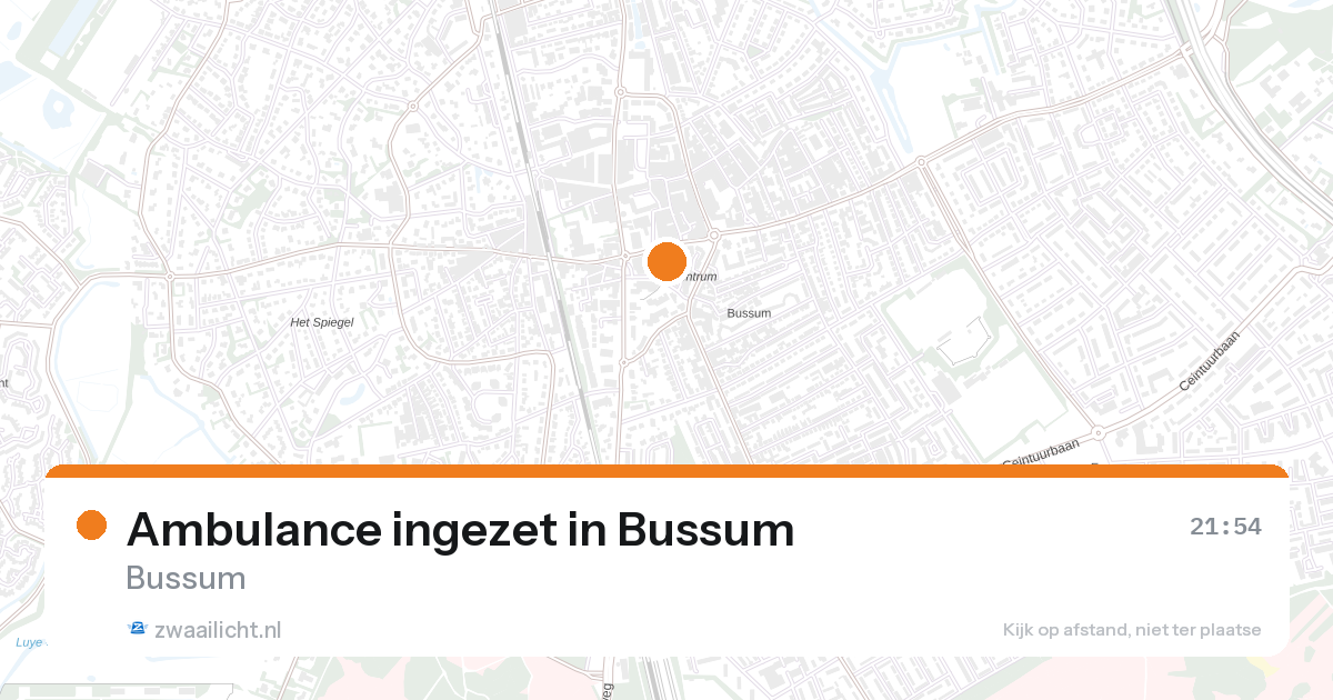 Ambulance ingezet in Bussum — 26 aug 2026