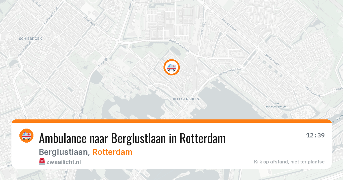 Ambulance naar Berglustlaan in Rotterdam — 12 aug 2026