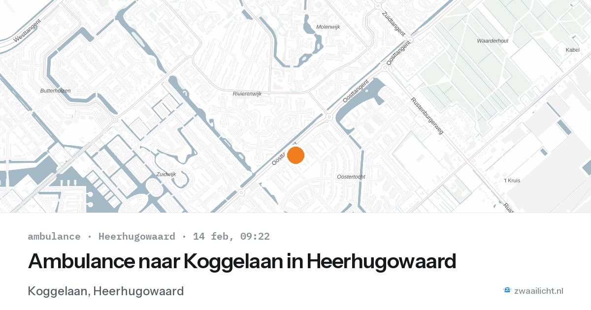 Ambulance naar Koggelaan in Heerhugowaard — 14 feb 2026