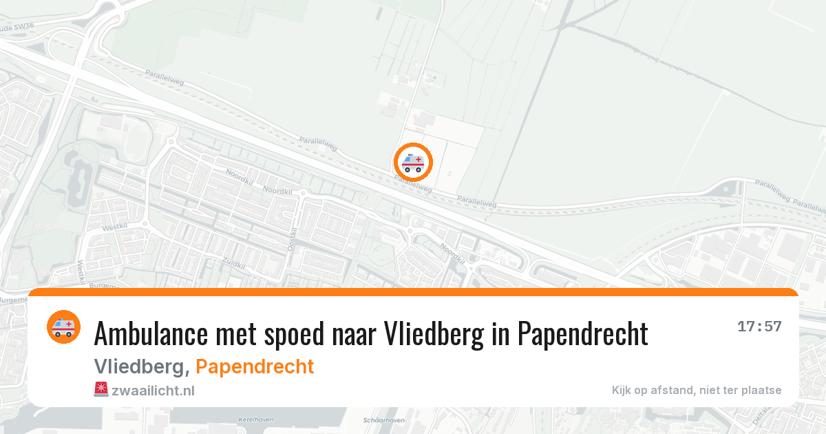 Ambulance met spoed naar Vliedberg in Papendrecht — 18 jun 2026