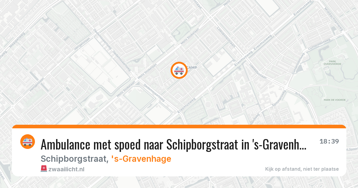 Ambulance met spoed naar Schipborgstraat in 's-Gravenhage — 10 aug 2026