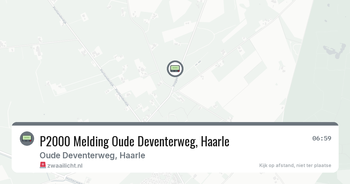 P2000 Melding Oude Deventerweg, Haarle — 28 apr 2026