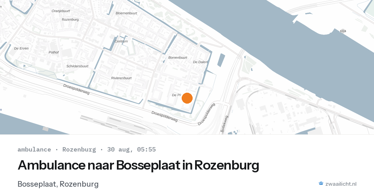 Ambulance naar Bosseplaat in Rozenburg — 30 aug 2026