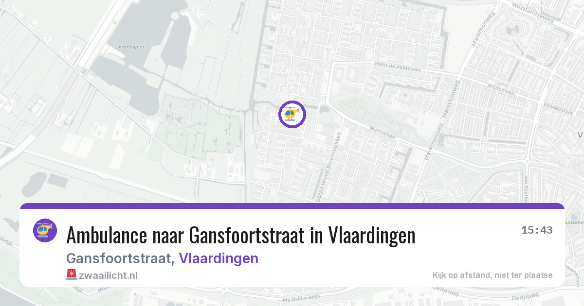 Ambulance naar Gansfoortstraat in Vlaardingen — 29 jun 2026