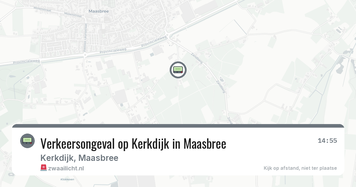 Verkeersongeval op Kerkdijk in Maasbree — 25 jul 2026