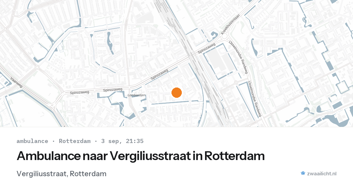 Ambulance naar Vergiliusstraat in Rotterdam — 3 sep 2026