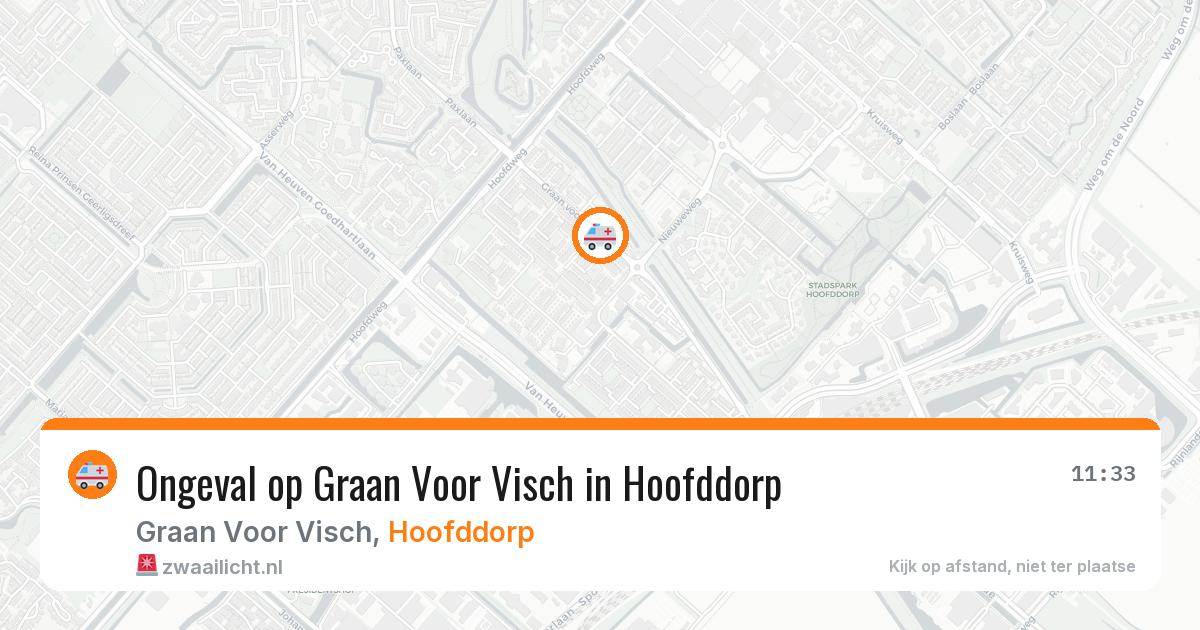 Ongeval op Graan Voor Visch in Hoofddorp — 21 jan 2026