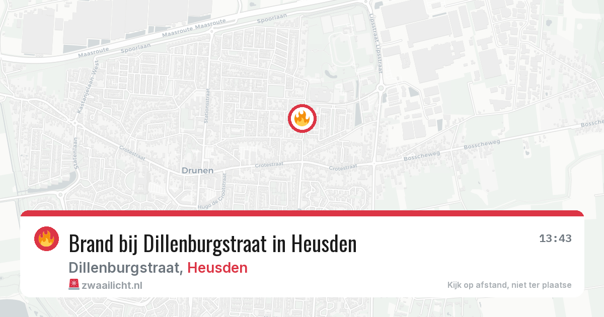 Brand bij Dillenburgstraat in Heusden — 11 jun 2026