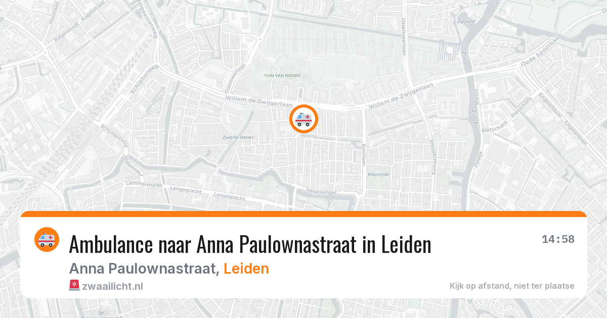 Ambulance naar Anna Paulownastraat in Leiden — 13 aug 2026