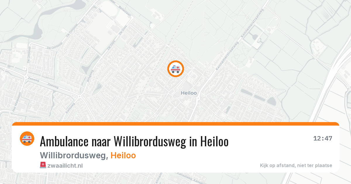 Ambulance naar Willibrordusweg in Heiloo — 14 jul 2026