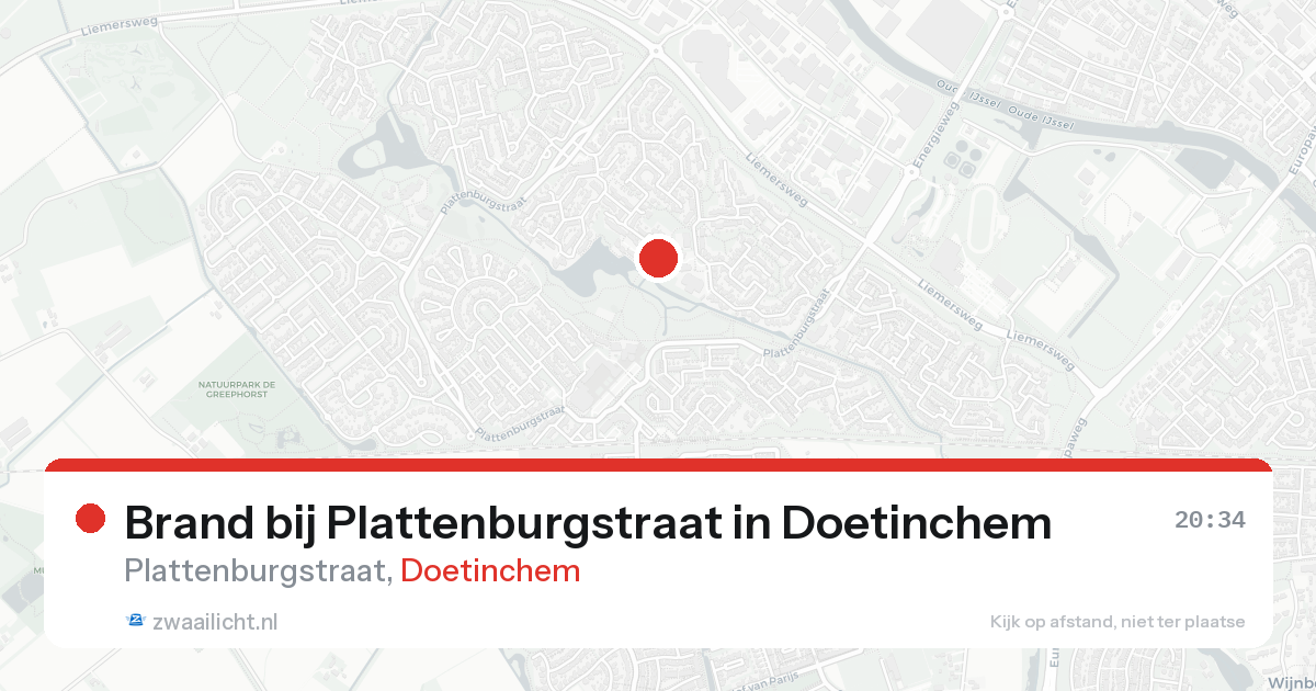 Brand bij Plattenburgstraat in Doetinchem — 16 aug 2026