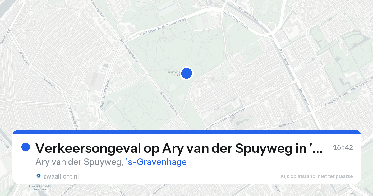 Verkeersongeval op Ary van der Spuyweg in 's-Gravenhage — 22 aug 2026