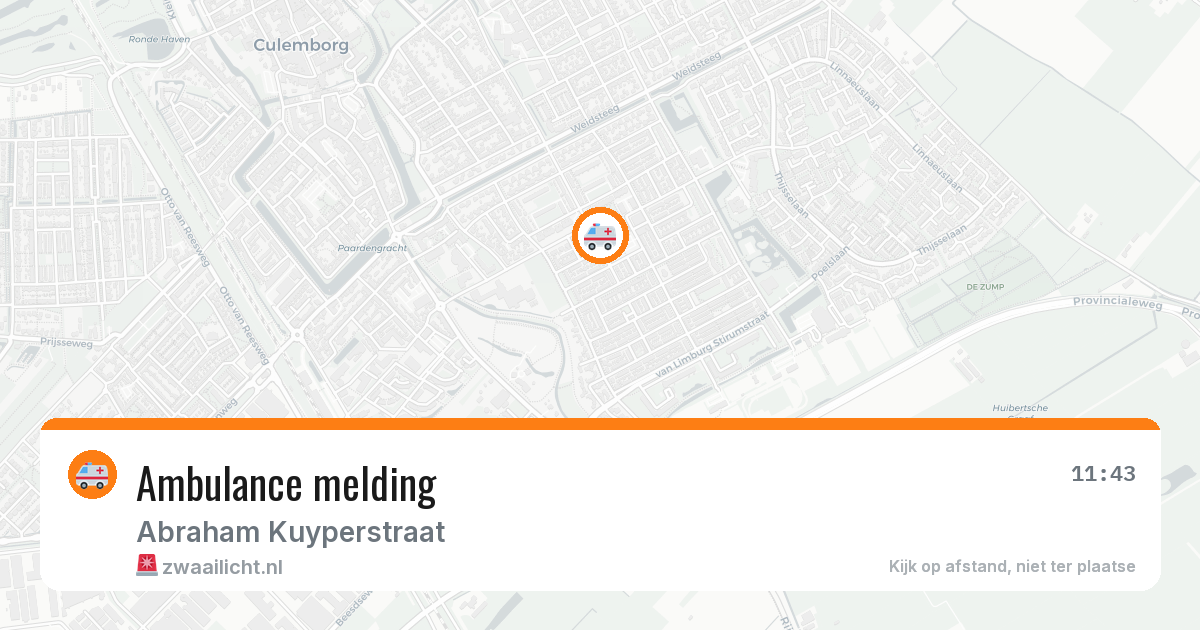 Ambulance melding — 18 mrt 2026
