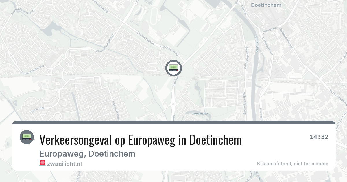 Verkeersongeval op Europaweg in Doetinchem — 7 aug 2026