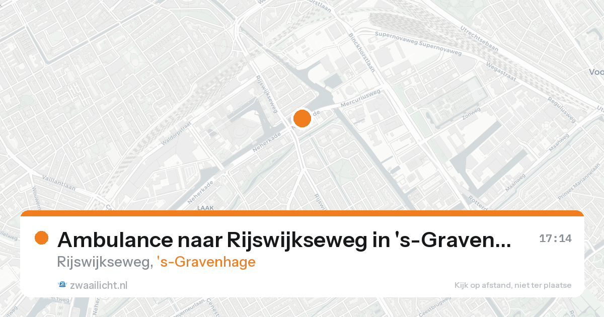 Ambulance naar Rijswijkseweg in 's-Gravenhage — 20 aug 2026