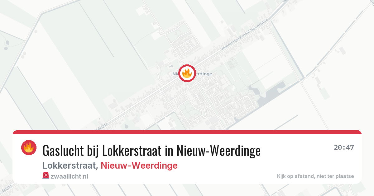 Gaslucht bij Lokkerstraat in Nieuw-Weerdinge — 4 mrt 2026
