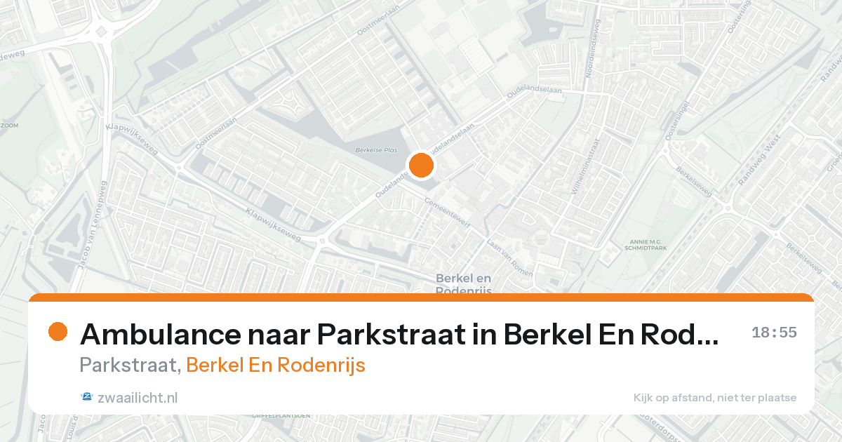 Ambulance naar Parkstraat in Berkel En Rodenrijs — 7 feb 2026