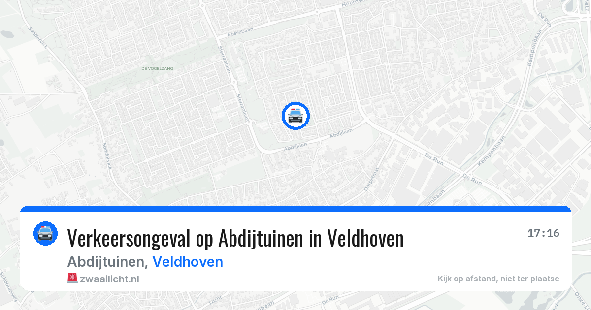 Verkeersongeval op Abdijtuinen in Veldhoven — 1 jun 2026