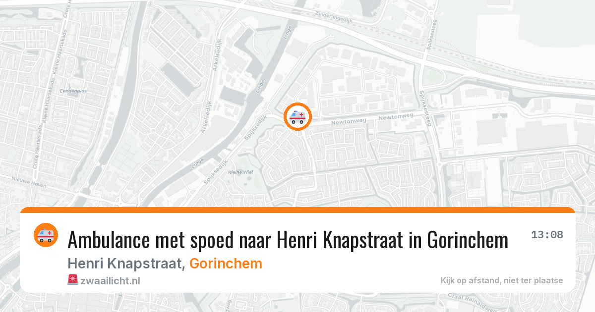 Ambulance met spoed naar Henri Knapstraat in Gorinchem — 19 apr 2026