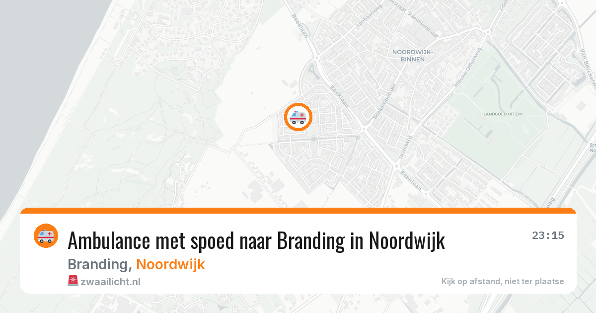 Ambulance met spoed naar Branding in Noordwijk — 27 jul 2026