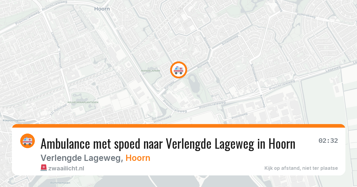 Ambulance met spoed naar Verlengde Lageweg in Hoorn — 2 jun 2026