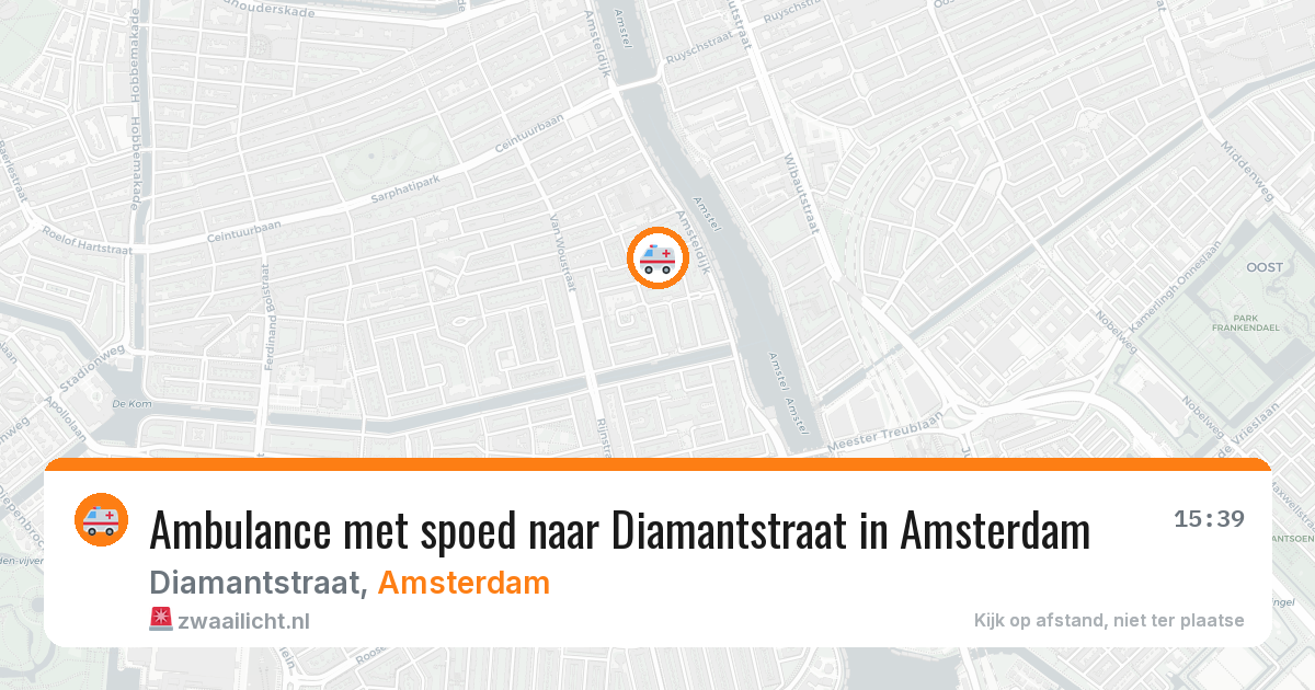 Ambulance met spoed naar Diamantstraat in Amsterdam — 12 apr 2026