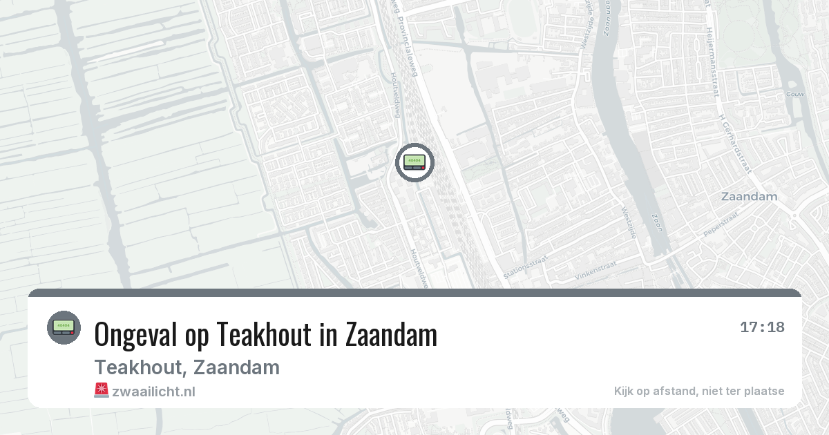 Ongeval op Teakhout in Zaandam — 29 jan 2026
