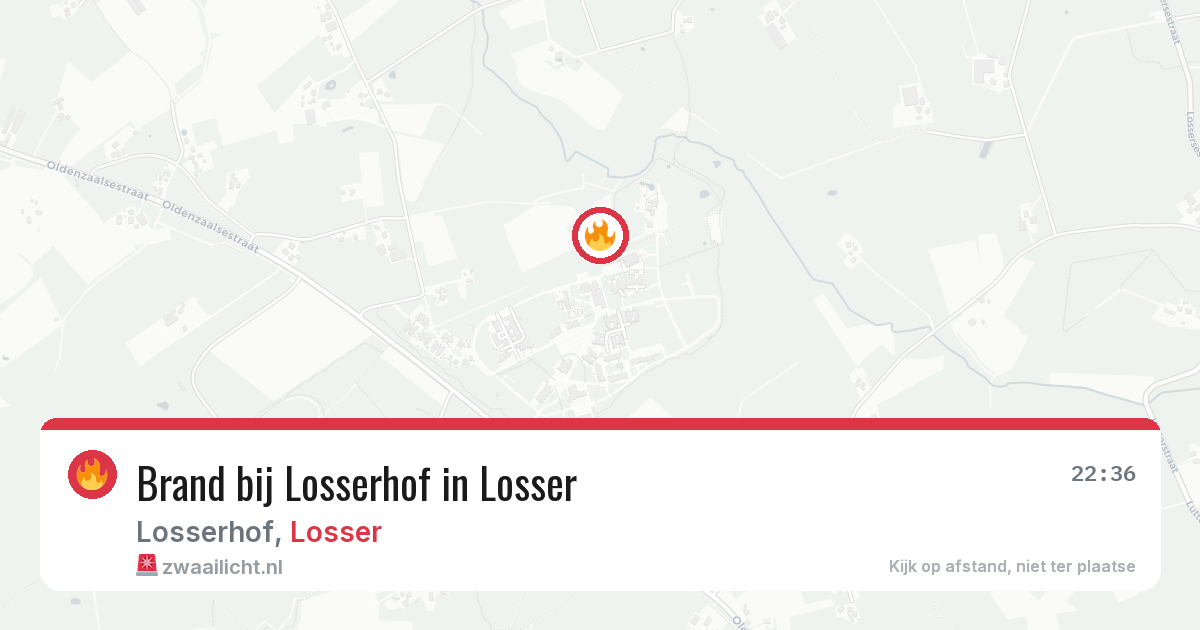 Brand bij Losserhof in Losser — 23 apr 2026