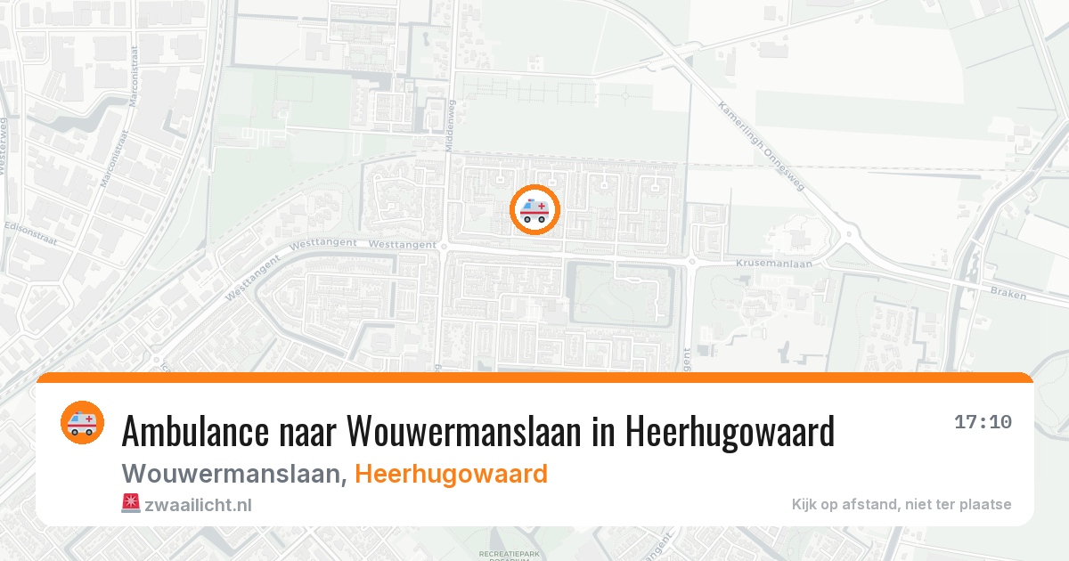 Ambulance naar Wouwermanslaan in Heerhugowaard — 1 apr 2026