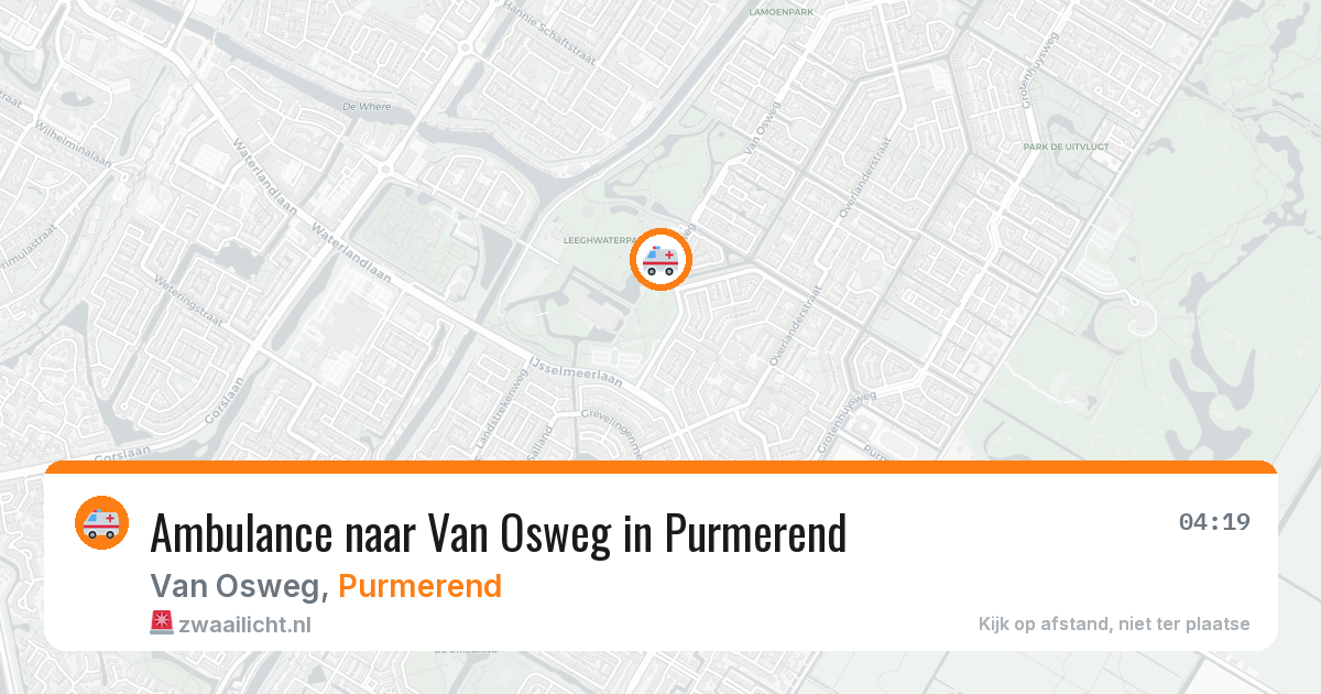 Ambulance naar Van Osweg in Purmerend — 15 mrt 2026