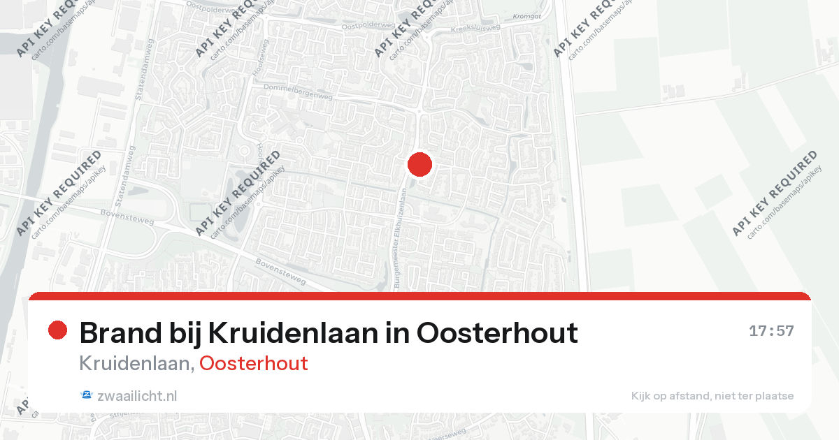 Brand bij Kruidenlaan in Oosterhout — 6 jul 2026