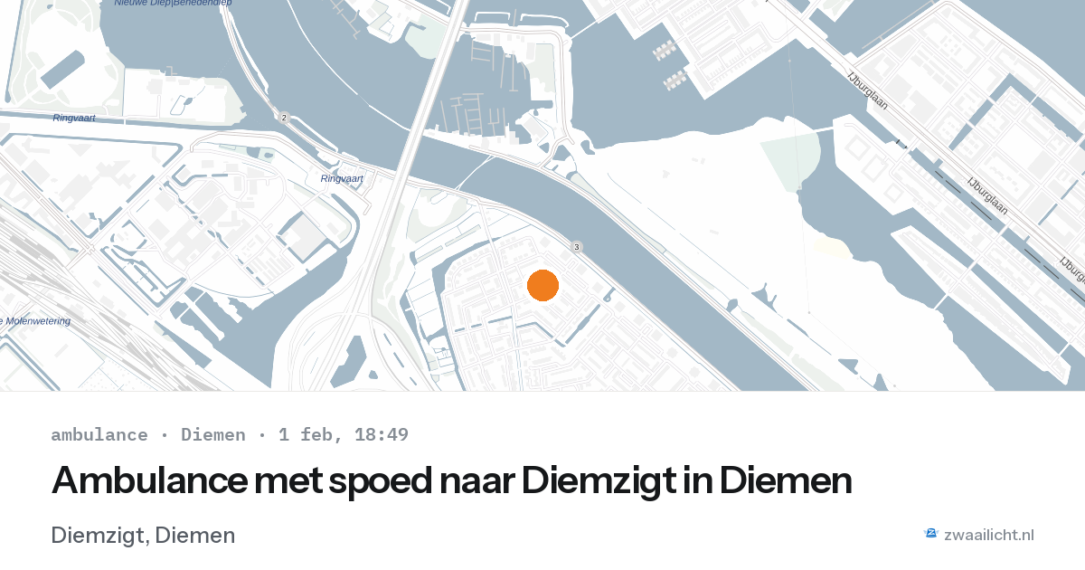 Ambulance met spoed naar Diemzigt in Diemen — 1 feb 2026
