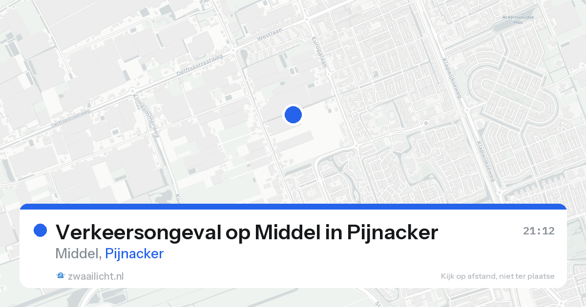 Verkeersongeval op Middel in Pijnacker — 22 mrt 2026