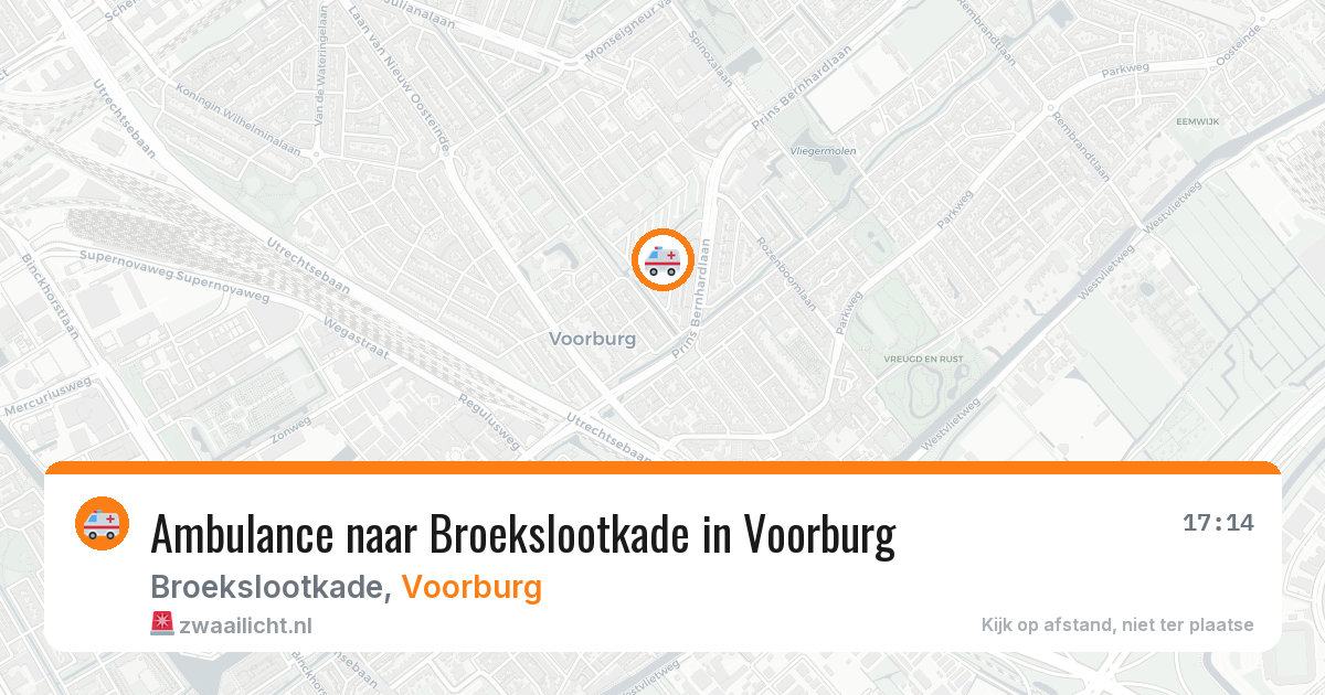 Ambulance naar Broekslootkade in Voorburg — 23 mrt 2026