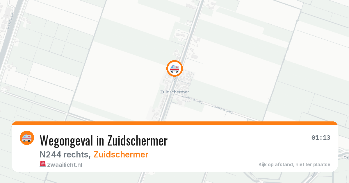 Wegongeval in Zuidschermer — 23 jan 2026