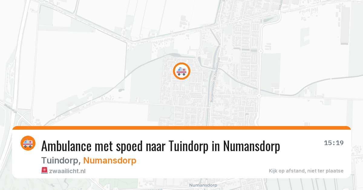 Ambulance met spoed naar Tuindorp in Numansdorp — 25 jan 2026